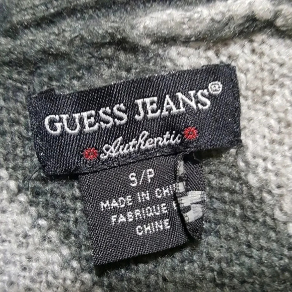 GUESS JEANS | Cap Sleeve V Neck Sweater Striped - Picture 2 of 3